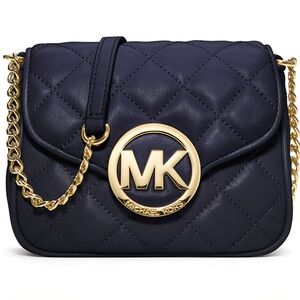 Michael Kors Fulton  Black Quilted Chain Crossbody Bag | Like New Designer Bag